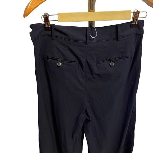 MADEWELL ~ Drapey Pleated Wide Leg Pants in Deep Navy Size 8 Viscose Polyamide - Picture 6 of 13